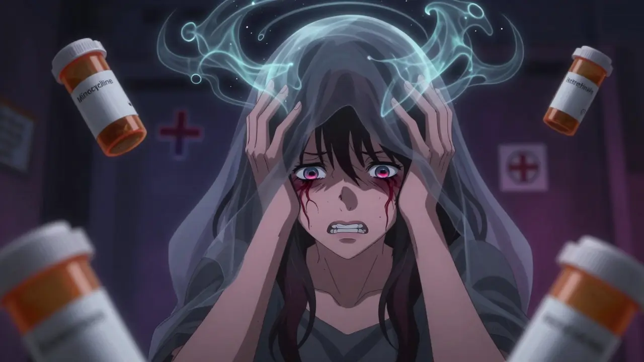 Pseudotumor Cerebri from Medications: Severe Headache and Vision Changes