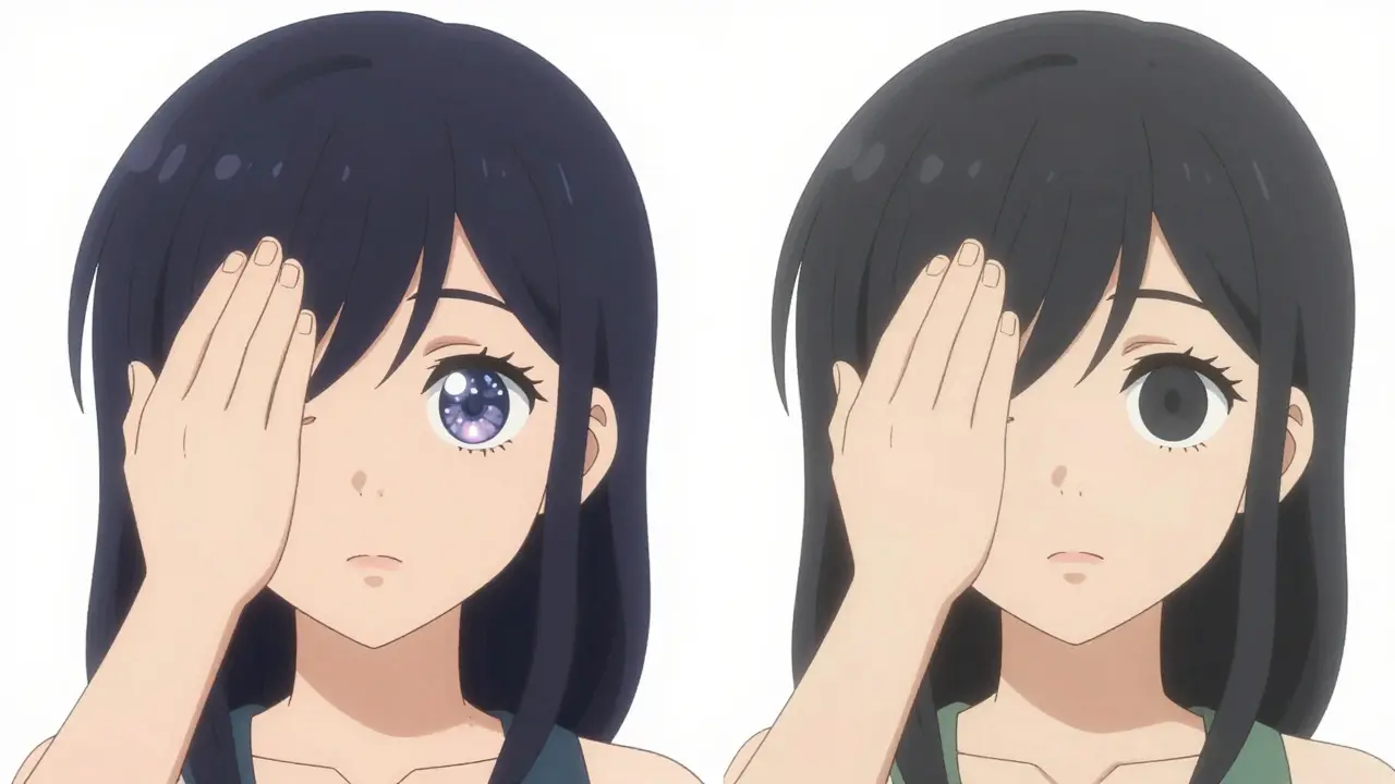 Split-screen comparison of bilateral visual aura versus monocular retinal migraine vision