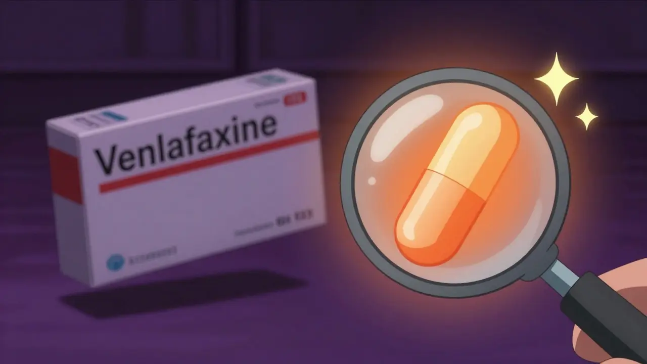 Anime style comparison showing cheap generic pills vs expensive brand name box