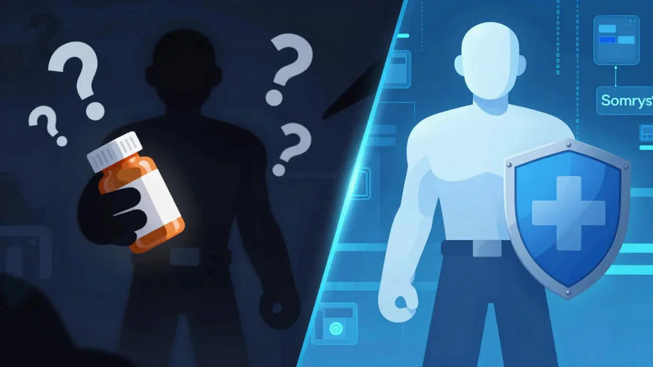 Anime split view of unsafe vs FDA approved health apps